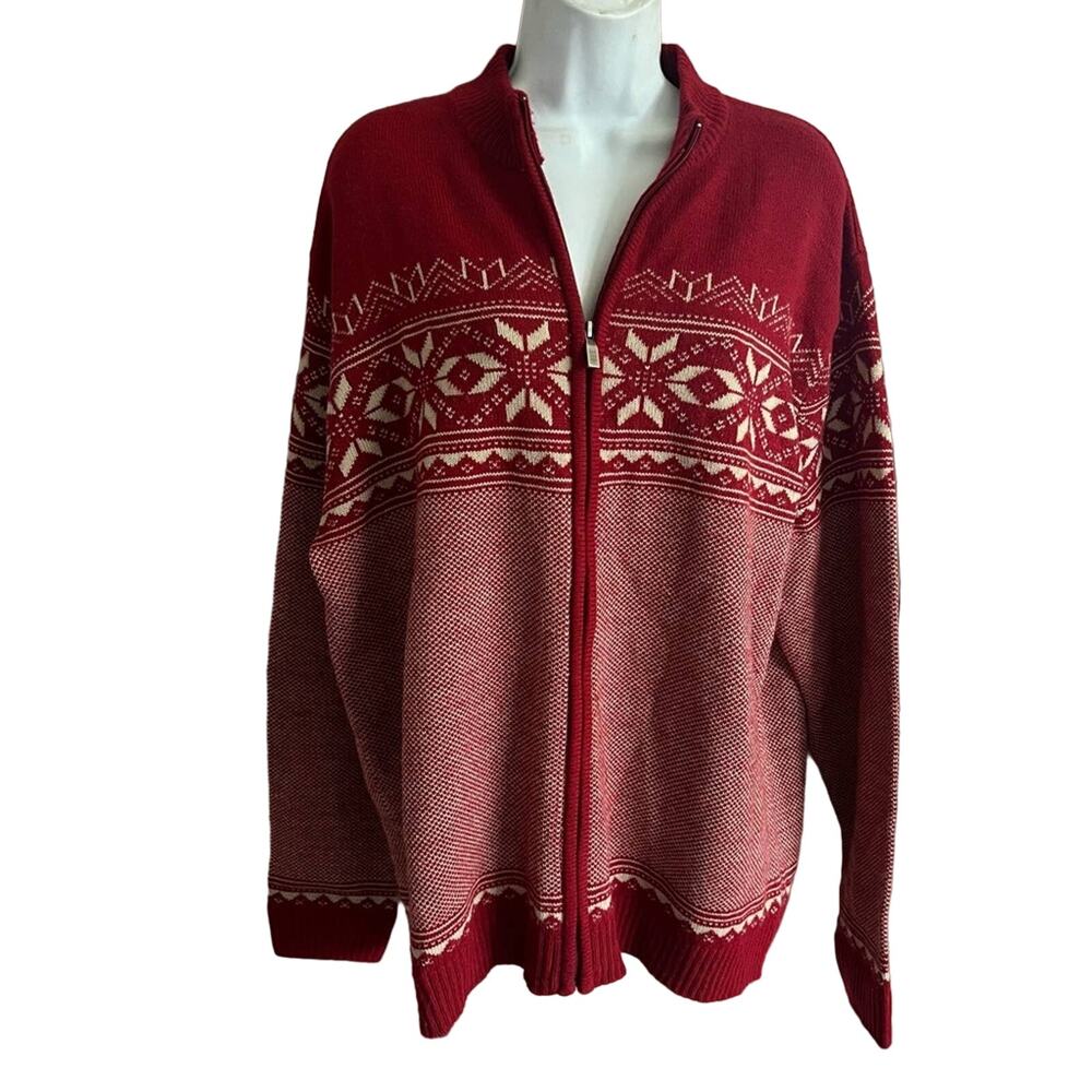 John Blair Zip Up Cardigan Sweater Men’s Large